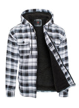 Load image into Gallery viewer, Men&#39;s White Flannel Sherpa Lining Jacket