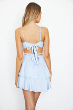 Load image into Gallery viewer, Steel Blue Draped Cup Cami Mini Dress