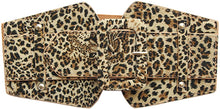 Load image into Gallery viewer, Stretchy Leopard Wide Waist Buckle Belt
