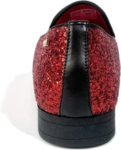 Load image into Gallery viewer, Men&#39;s Black Sparkle Sequin Loafer Dress Shoes