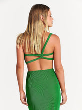 Load image into Gallery viewer, Divine Green One Shoulder Cut Out Maxi Dress