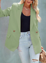 Load image into Gallery viewer, Lime Green Modern Style Long Sleeve Blazer