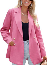 Load image into Gallery viewer, Mauve Pink Modern Style Long Sleeve Blazer