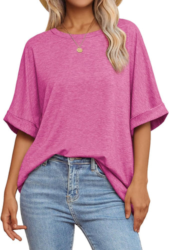 Soft Casual Pink Short Sleeve Top