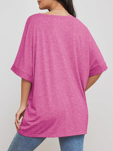 Soft Casual Pink Short Sleeve Top
