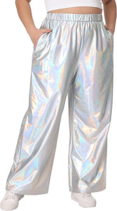 Plus Size Gold Metallic Stretchy Jogger Pants