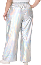 Load image into Gallery viewer, Plus Size Gold Metallic Stretchy Jogger Pants