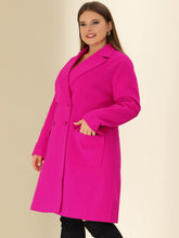 Load image into Gallery viewer, Plus Size Modern Hunter Green Double Breasted Long Sleeve Trench Coat