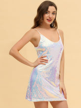 Load image into Gallery viewer, Fashionista Red Sparkle Sequin Sleeveless Party Dress