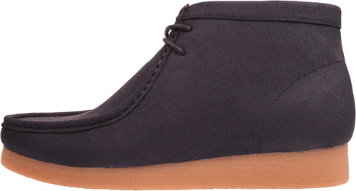 Men's Dark Blue Lace Up High Top Suede Boots