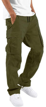 Load image into Gallery viewer, Army Green Men&#39;s Cargo Pocket Casual Pants