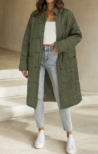 Oversized Green Puffer Style Women's Coat