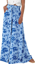 Load image into Gallery viewer, High Waist Green Floral Printed Wide Leg Pants
