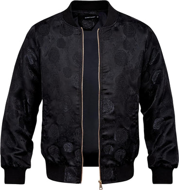 Men's Luxury Designer Style Black Bomber Jacket