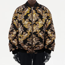 Load image into Gallery viewer, Men&#39;s Luxury Designer Style Teal Paisley Bomber Jacket