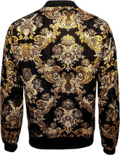 Load image into Gallery viewer, Men&#39;s Luxury Designer Style Teal Paisley Bomber Jacket