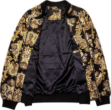 Load image into Gallery viewer, Men&#39;s Luxury Designer Style Teal Paisley Bomber Jacket