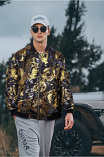 Load image into Gallery viewer, Men&#39;s Luxury Designer Style Teal Paisley Bomber Jacket