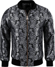 Load image into Gallery viewer, Men&#39;s Luxury Designer Style Black Bomber Jacket