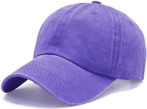 Men's Vintage Washed Purple Distressed Baseball Cap