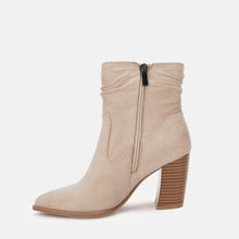 Load image into Gallery viewer, Beige Slouchy Suede Ankle Boots