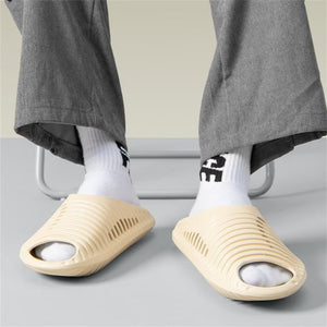 Beige Men's Modern Beach Summer Slide Sandals