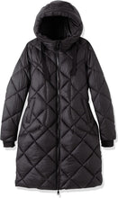Load image into Gallery viewer, Windproof Champagne Thick Diamond Quilted Long Sleeve Hooded Winter Coat