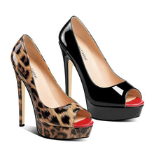 Load image into Gallery viewer, Black High Heel Pointy Heel Pumps