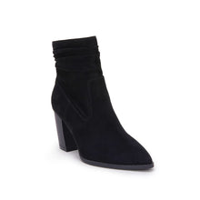 Load image into Gallery viewer, Black Slouchy Suede Ankle Boots