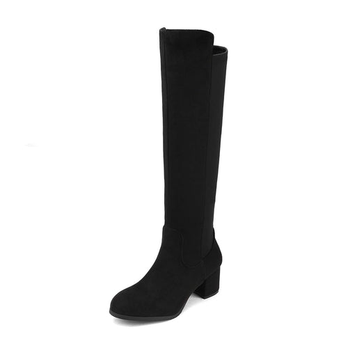 Black Pixie Black Knee High Fashion Boots