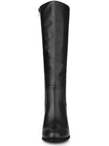 Black Pretty Girl Knee High Faux Leather Boots
