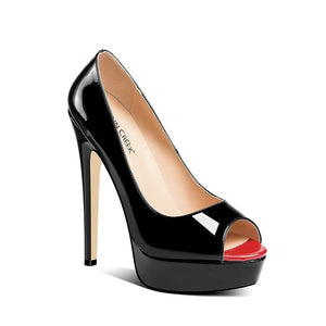 Black High Heel Pointy Heel Pumps