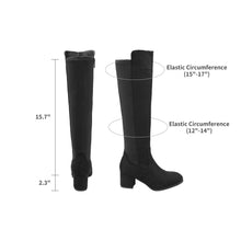 Load image into Gallery viewer, Black Pixie Black Knee High Fashion Boots