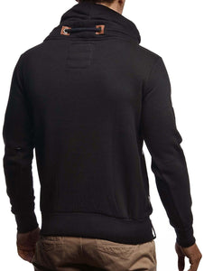 Men's Black Oversize Long Sleeve Turtleneck Pullover Shirt