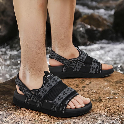 Black Men's Beach Sporty Hiking Sandal