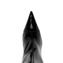 Load image into Gallery viewer, Black Fashion Forward Metallic Knee High Stiletto Boots