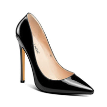 Load image into Gallery viewer, Black Pumps High Heel Pointy Heel Pumps