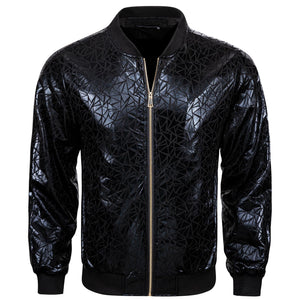 Black Triangle Men's Designer Style Printed Bomber Jacket