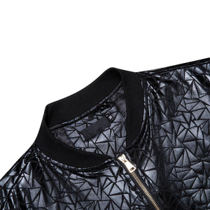 Black Triangle Men's Designer Style Printed Bomber Jacket