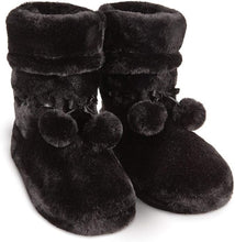 Load image into Gallery viewer, Winter Lavender Pink Fuzzy Pom Pom Bootie Slippers