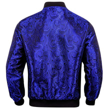 Load image into Gallery viewer, Blue Paisley Men&#39;s Designer Style Printed Bomber Jacket