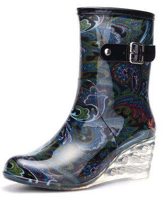 Blue Phoenix Designer Style Wedge Waterproof Ankle Boots