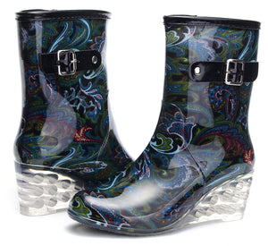 Blue Phoenix Designer Style Wedge Waterproof Ankle Boots