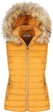 Load image into Gallery viewer, Warm Stylish Faux Fur Burgundy Red Puffer Zippered Sleeveless Vest