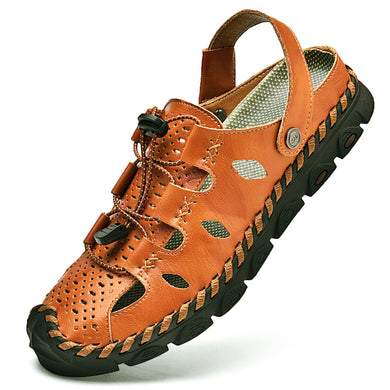 Men's Leather Camel Anti-Slip Outdoor Sandals