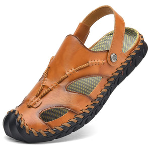 Men's Roped Camel Leather Outdoor Stylish Summer Sandals