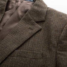 Load image into Gallery viewer, Men&#39;s Brown Houndstooth Men&#39;s Herringbone Tweed British Blazer