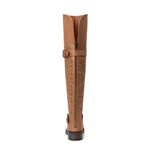 Load image into Gallery viewer, Brown Pu Wide Calf Stylish Over The Knee Boots