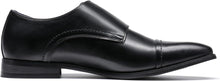Load image into Gallery viewer, Men&#39;s Black Monk Strap Slip On Dress Loafers
