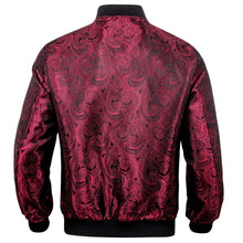 Load image into Gallery viewer, Burgundy Men&#39;s Designer Style Printed Bomber Jacket